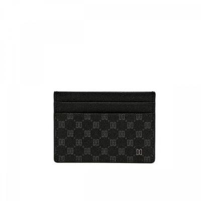 Black Leather Dd Pattern Card Holder Dbho1e131bk