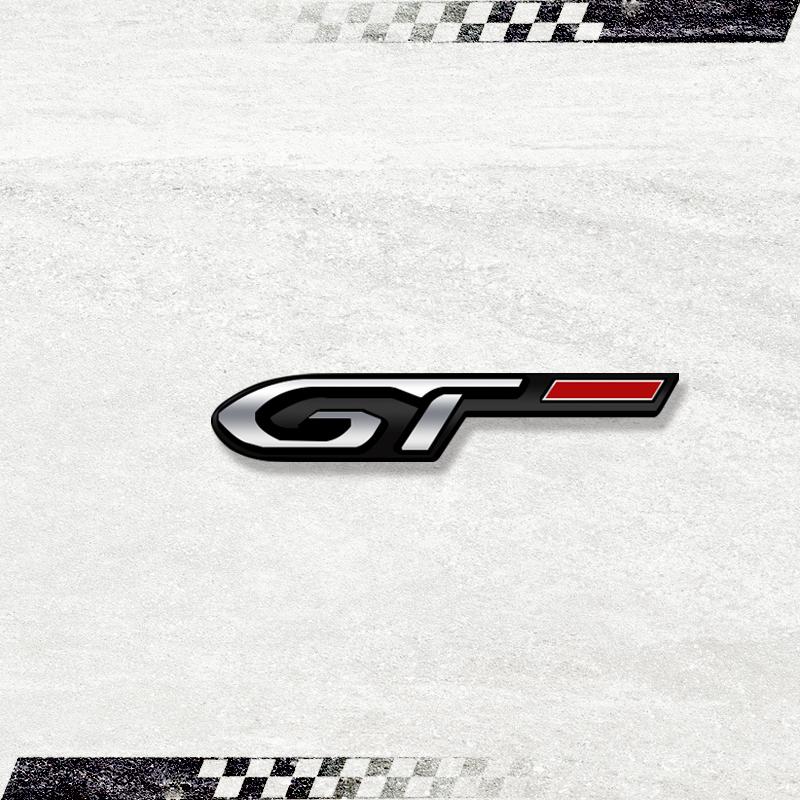 Car Sticker GT Head Front Grille Badge Metal Decal Emblem For Hyundai Sorento Sportage Rio Ceed Peugeot 208 Volvo Accessories