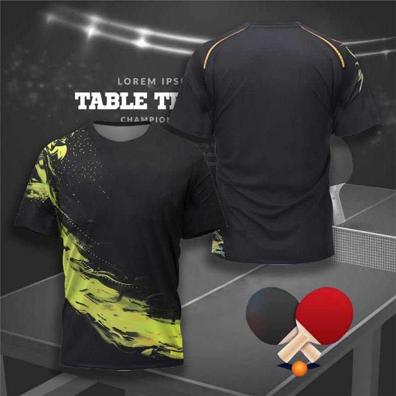 Fashion 3D Table Tennis Jersey Graphic T Shirt for Men Clothing Casual Sports Gym Fitness