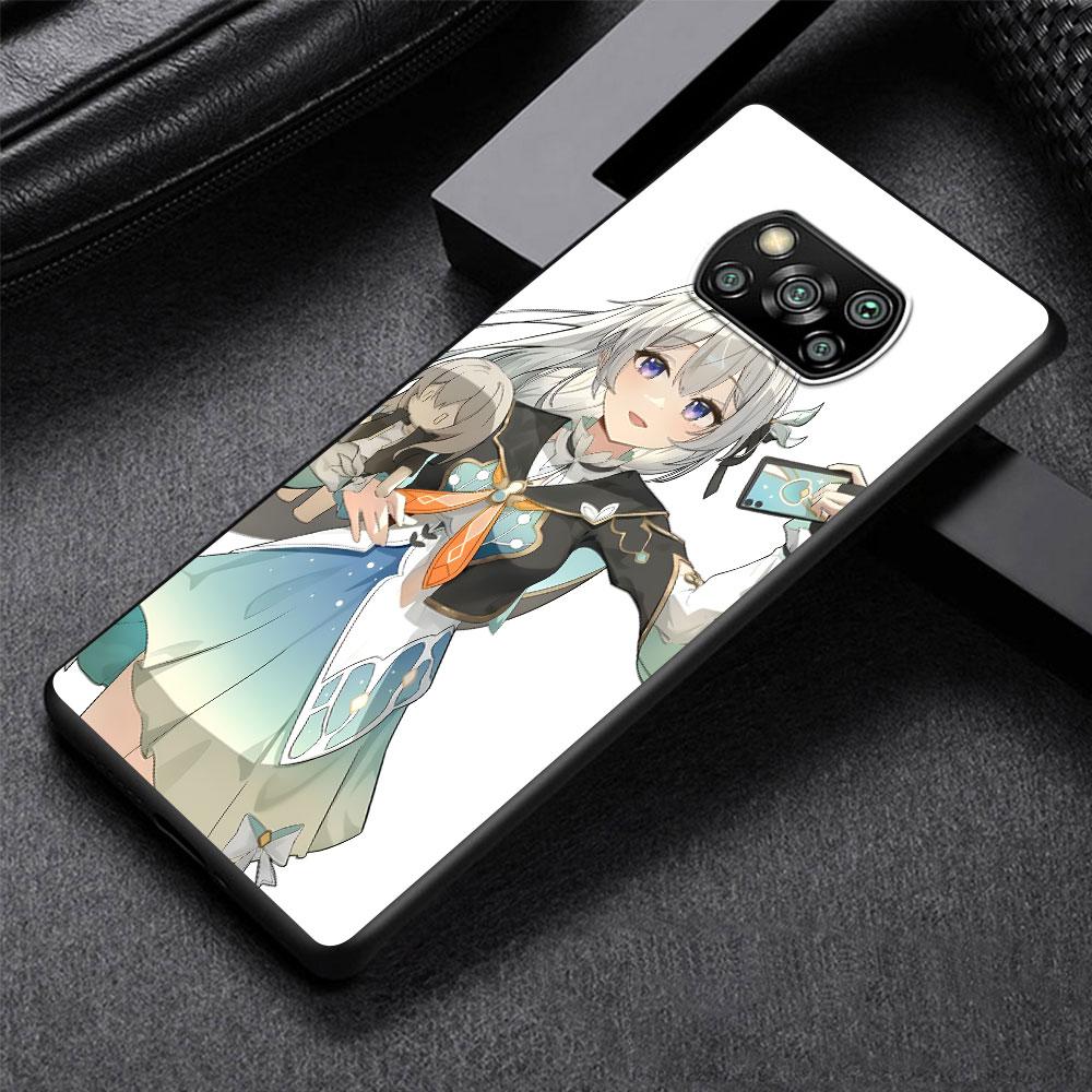 Firefly Honkai Star Rail Case for Xiaomi Poco M5s X3 NFC X5 F3 M4 M3 Pro Black Silicone Soft Phone Cover Coque