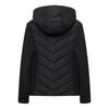 Chaquetas con Capucha de Algodón de Aire Patchwork Elegantes para Mujer Otoño Invierno Parkas Deportivas Abrigos Cálidos de Corte Ajustado para Dama
