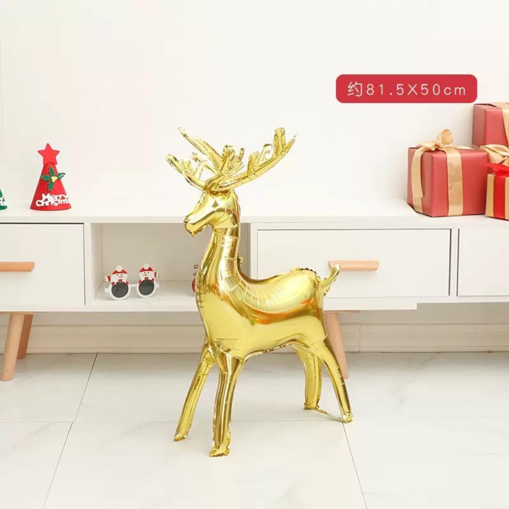Golden Deer Standing Christmas Elk Inflatable Decoration Ornaments