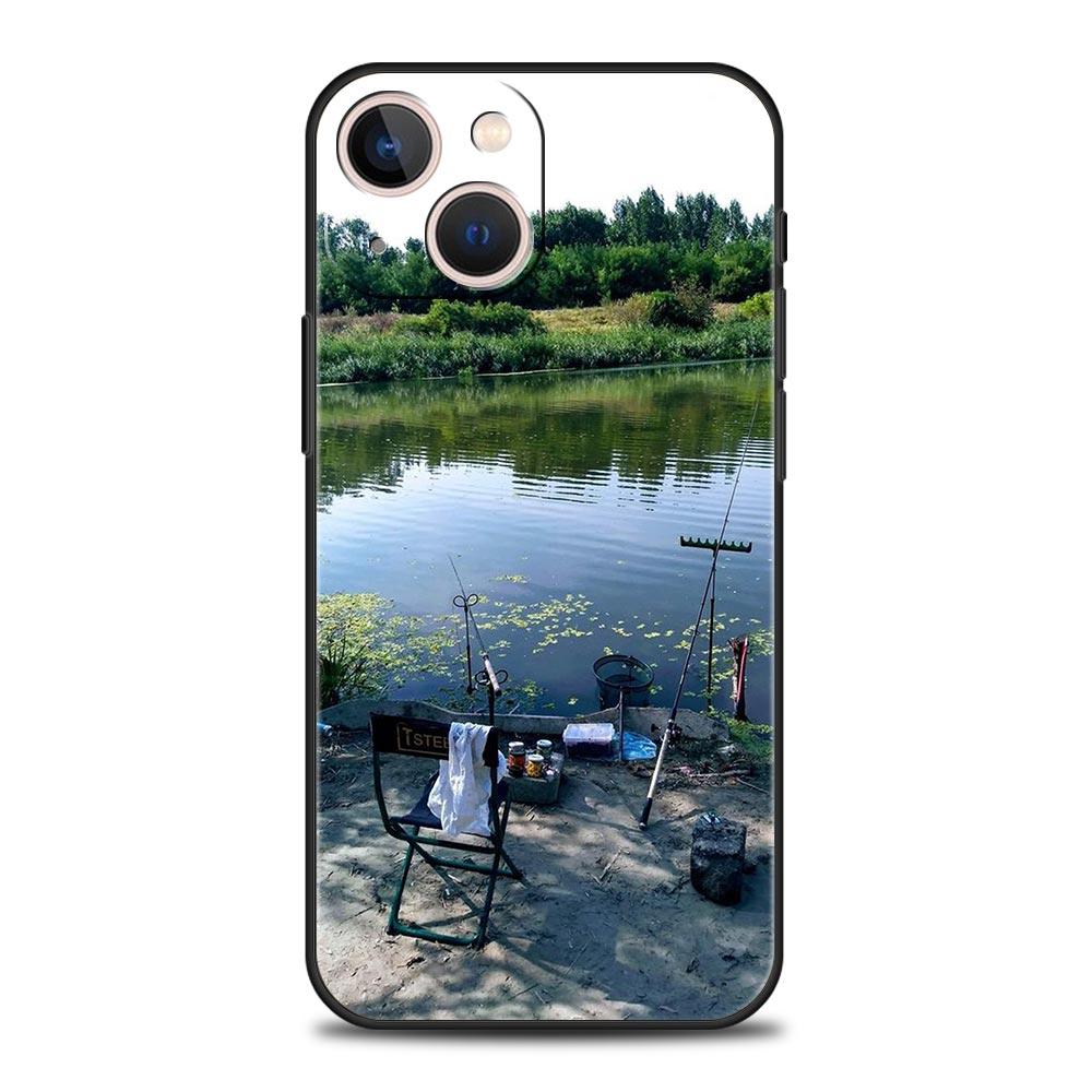 fishing Phone Case For iPhone 16 13 15 14 12 11 Pro MAX XR X SE XS 7 8 Plus Soft TPU Shell Cover