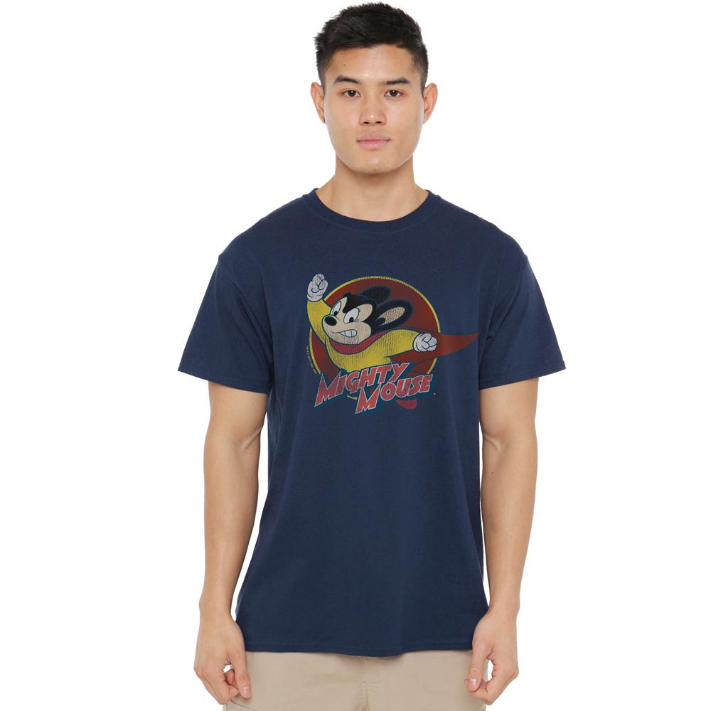 Mighty Mouse Mens Circle T-Shirt