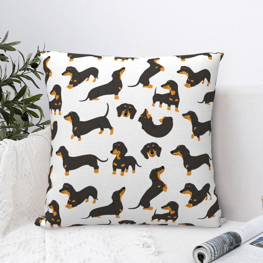 Dachshund Throw Pillow Cover Cushions for Sofa Gift for Animal Dog Lover 4545cm Cushion Covers