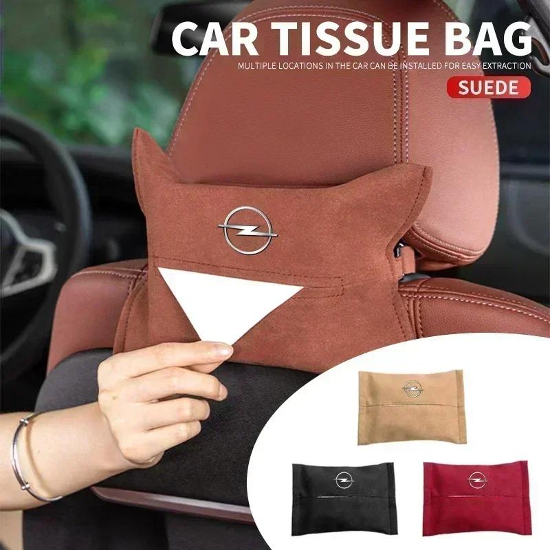 Car Tissue Storage Bag Auto Seat Armrest Paper Towel Box For Opel insignia Astra H G J Antara vectra Vivaro corsa c d zafira b HV8