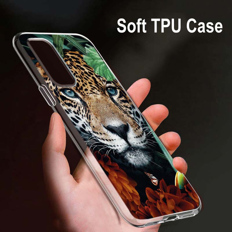 Flor Animal Tigre Para OPPO Reno7 SE 6 5 Z F 4G 5G Find X2 X3 Neo Lite Pro Plus Transparente Suave Funda de Teléfono Coque