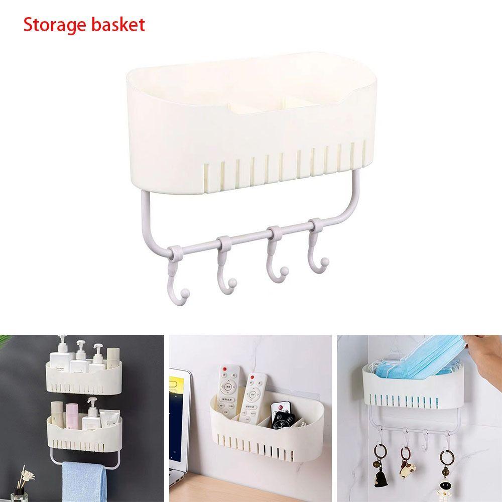 

Багатофункціональний кошик для зберігання з гачком Коробки для зберігання у ванній кімнаті Нова полиця для ванної кімнати в гуртожитку Without Hook