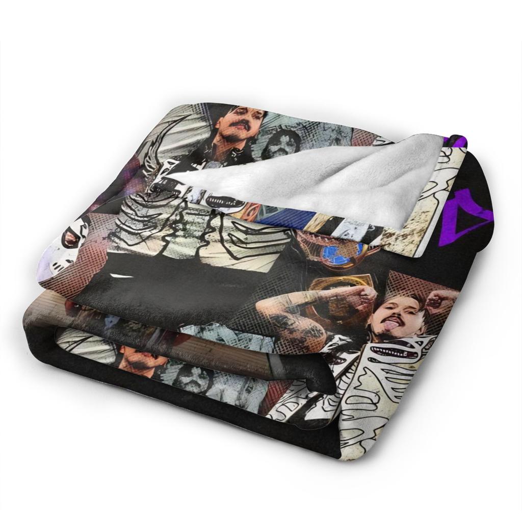 Super Soft Blanket Decorative Dominik Mysterio Throw Blanket Flannel Bedspread For Outdoor Print Sofa Bed Cover