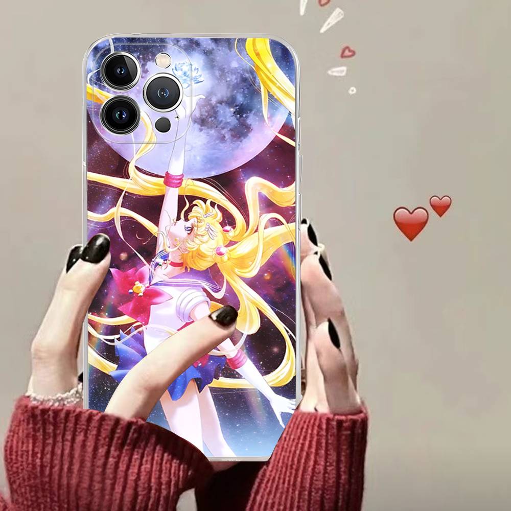 Popular Anime Girl S-Sailor Moon For iPhone 17 16 16e 15 14 13 12 11 Pro Max Mini Plus Phone Case