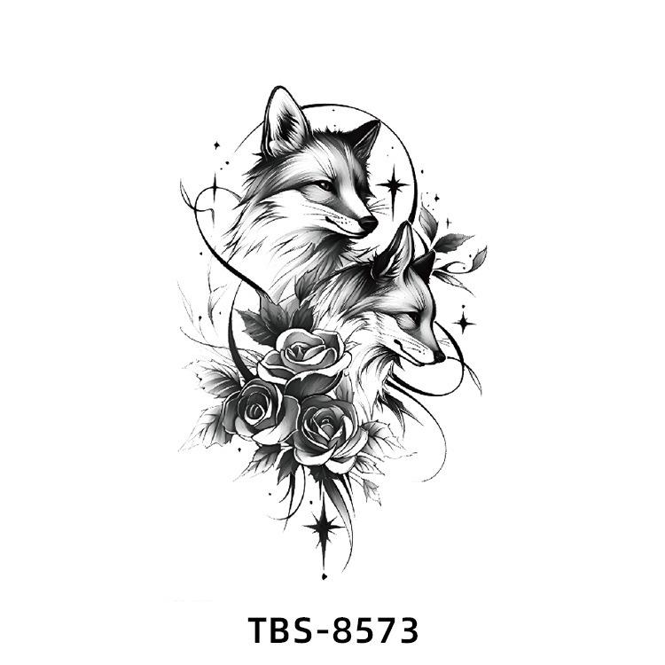 Realistiska Djurtotem Tatuering Klistermärken: Drake, Fenix, Tiger, Varg