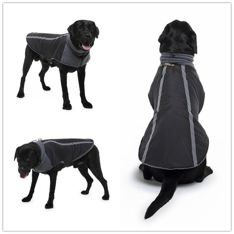 Meiqi Reflective Winter Jacket for Large Dogs - Pet Coat for Shiba Inu & Golden Retriever