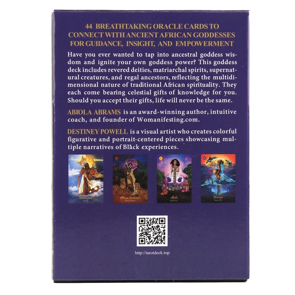 10.4*7.3cm African Goddess Rising Oracle Cards 44 Pcs Oracle Cards