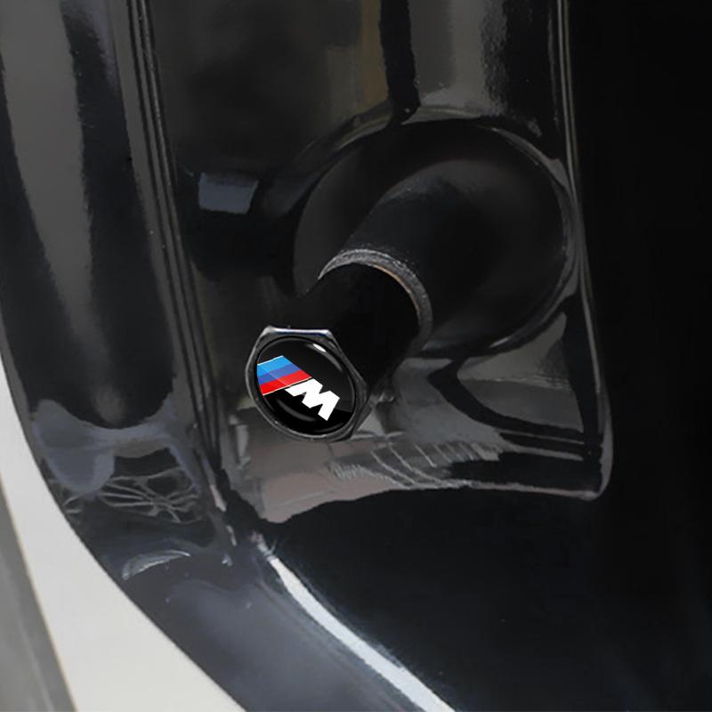 4 ks Krytky ventilků kol s logem M Vodotěsné autopříslušenství pro BMW E53 E70 E71 E72 E83 X1 X2 X3 X4 X5 X6 X7 E84 F48 F49 F39 F25