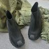 Dark Simple Short Boots Men'S Boots Lazy Mesh Boots Autumn And Winter One-Pedal High-Top Outdoor Shoes Sports And Leisure High-Top Boots