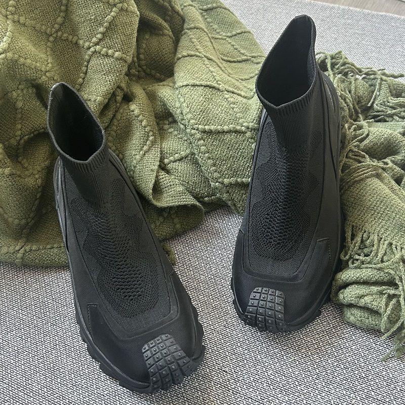 Mesh Functional Wind One-Pedal Short Boots Outdoor Shoes Sports And Leisure High-Top Boots Autumn New Men'S Boots American Lazy