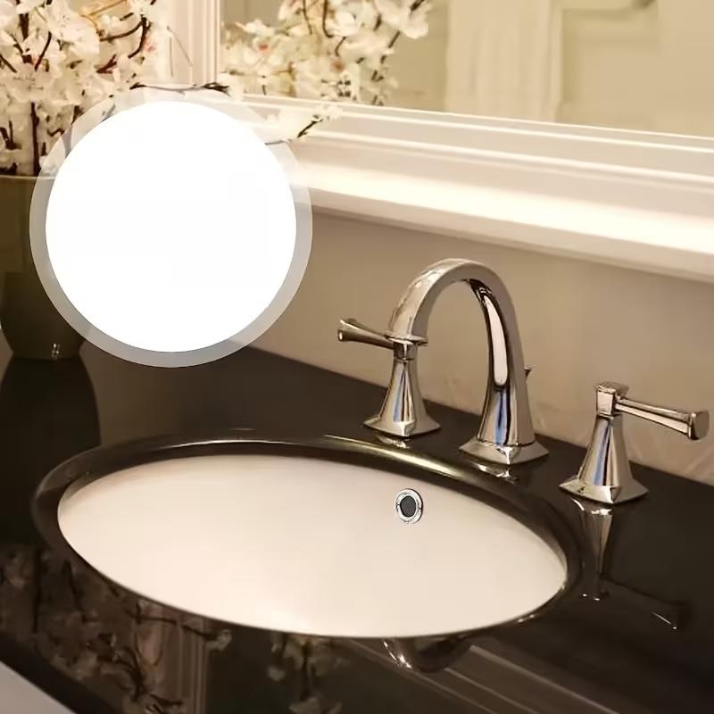 1pc Sink Round Ring Overflow Spare Cover Spilled Water Ring Plastic Chrome Trim Bathroom Supplies Ceramic Basin