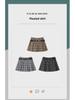 Women's American Retro Plaid High Waist Pleated Skirt - Early Autumn College Style, Anti-Exposure