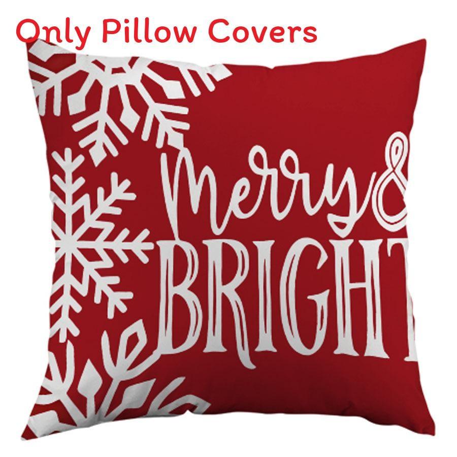 Christmas Decor Pillow Cover With Plush Material For Living Room Festive Decor