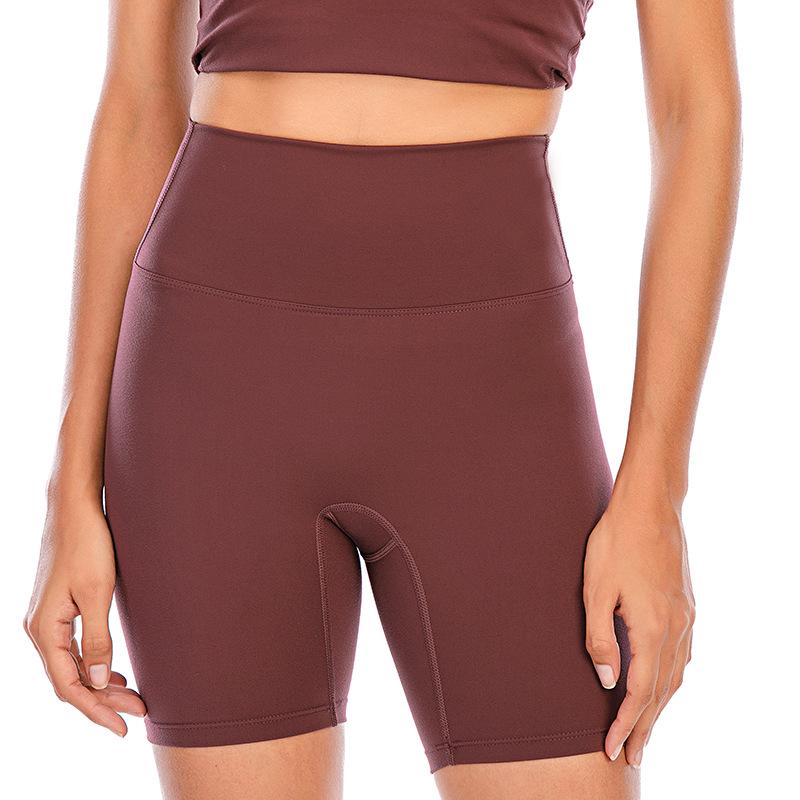 Swift Speed High Waist Women's Yoga Shorts - Nude Feel, No Embarrassment Line, Mid-Length, Fitness Five-Point Pants