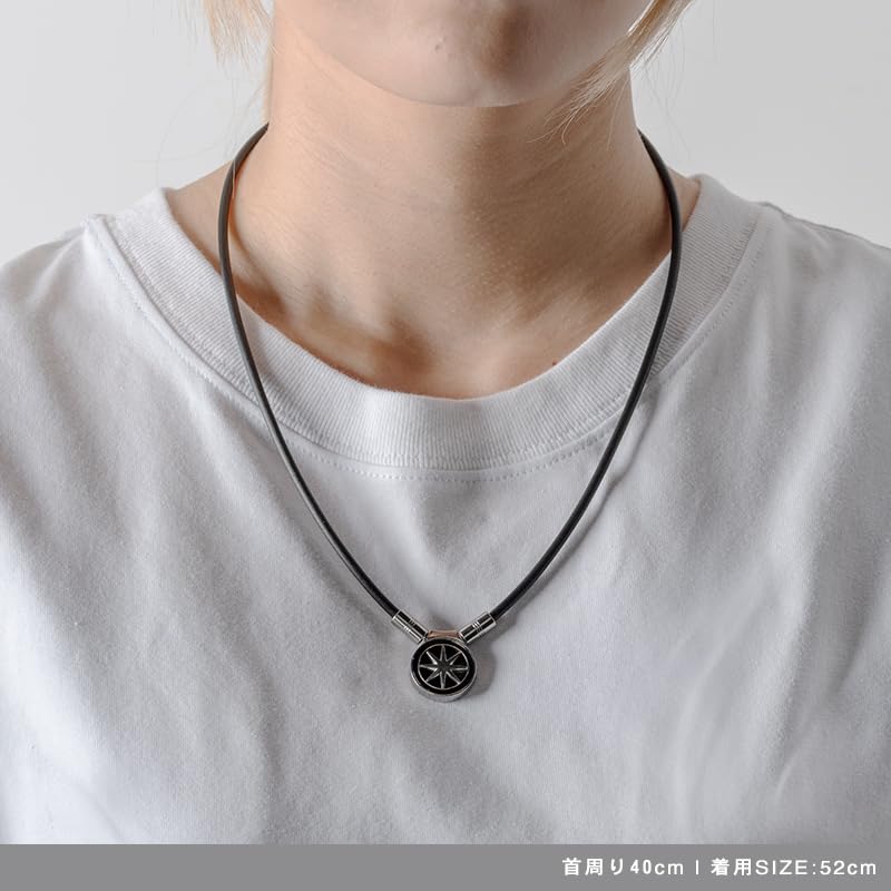 [BANDEL] Bandel Healthcare Necklace Earth mini 2.0 (Black x Silver, 52cm)