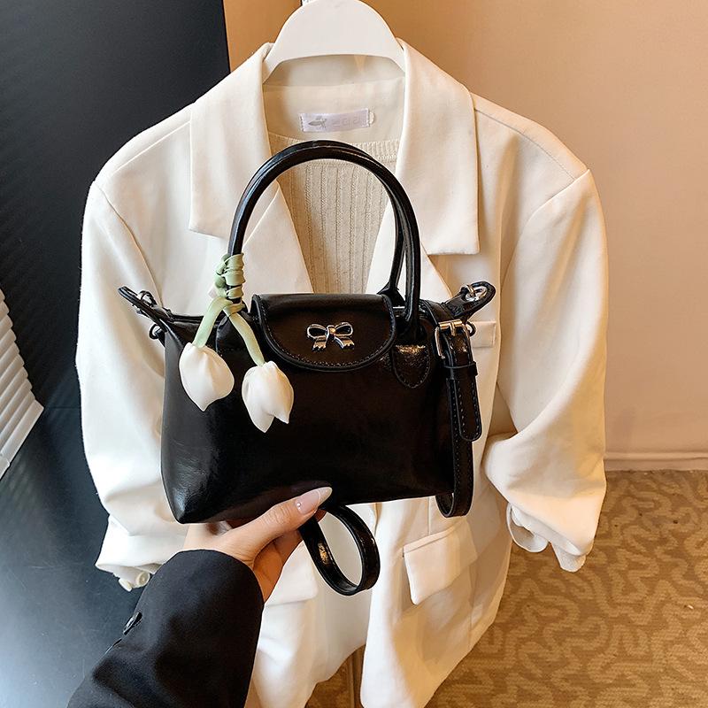 

Women s bag new fresh and sweet fashion dumpling bag messenger bag portable shoulder bag women чёрный