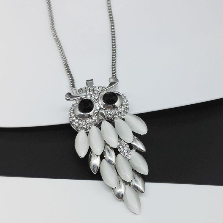 

Plated Gun Black Owl Sweater Chain Necklace Versatile Korean Long Necklace Clothes Pendant серебряный