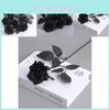 Black Silk Rose Artificial Bouquet For Gothic Photography And Decoration Event