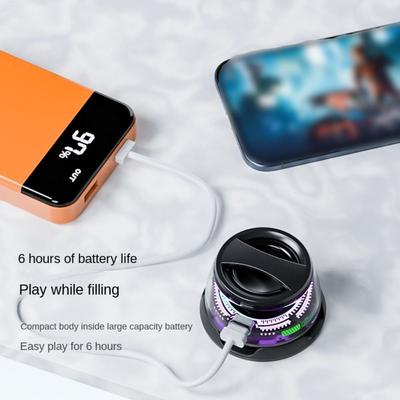 2-in-1 Mini Bluetooth Speaker Magnetic Wireless Sound Box Multifunction Portable Subwoofer  Party