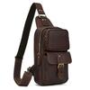 Crazy Horse Leather Men Chest Bag Casual Top Layer Cowhide New Pattern Men's Crossbody Bag Single Shoulder Bagpack Male Designer