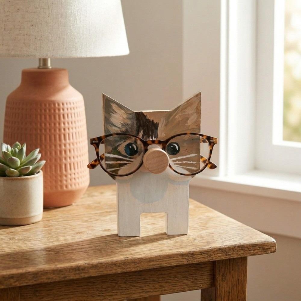 Wooden Glasses Display Stand Animal Shaped Desktop Rack Animal Eyeglass Holder  Nightstand