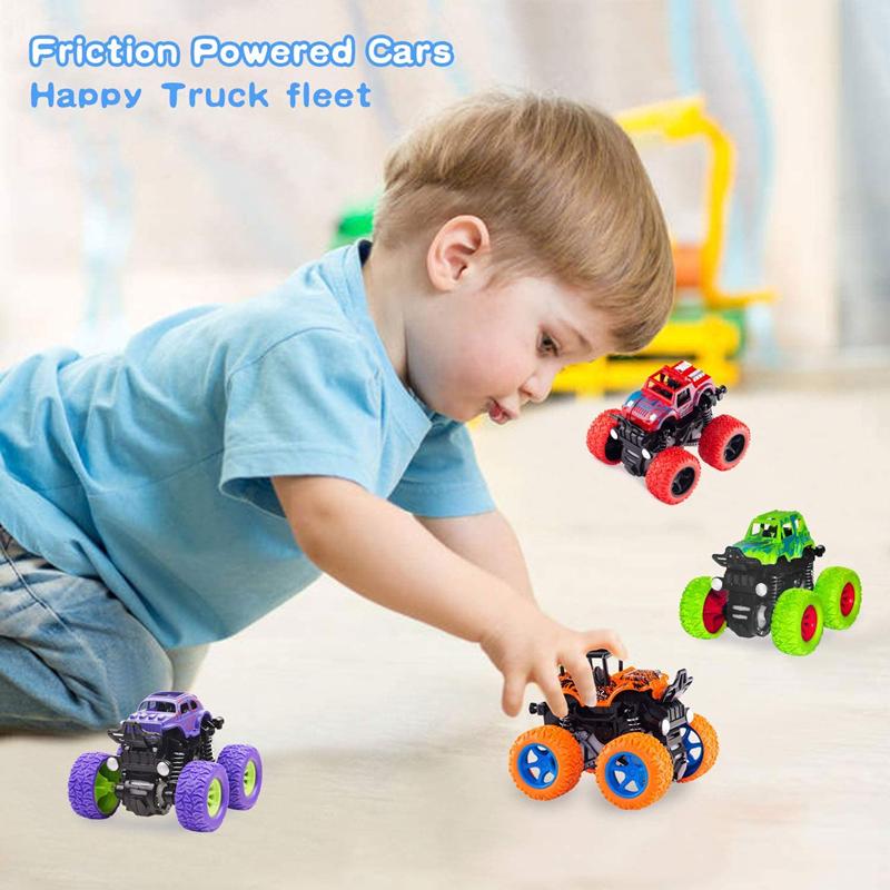 Monster Truck Toys Car Four-wheel Drive Off-road Vehicle Stunt Dump Cars Inertia Car Dinosaur Pull Back Children Toy Gift