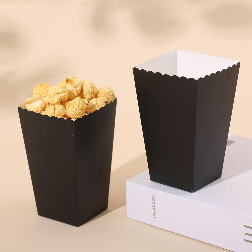 5x7x11.5cm Paper Candy Cartons Popcorn Box Party Supplies Pure Popcorn Boxes Snacks Food Tub Wedding Kids Birthday Supplies Disposable Dinnerware