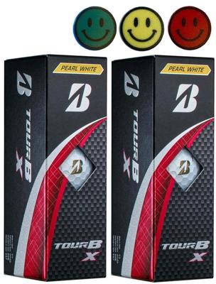 Golfball TOUR BX XS 2024 Modell 2 Hüllen mit 3 Ballmarkierungen (X_Perle_2 Ärmel)