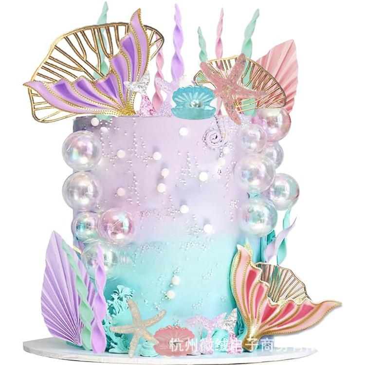 Havfrue Kakepynt til Bursdagsdekorasjoner