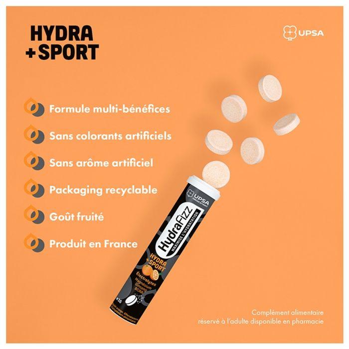 UPSA HydraFizz Sport Effervescent Tablets with Electrolytes, Orange Flavor
