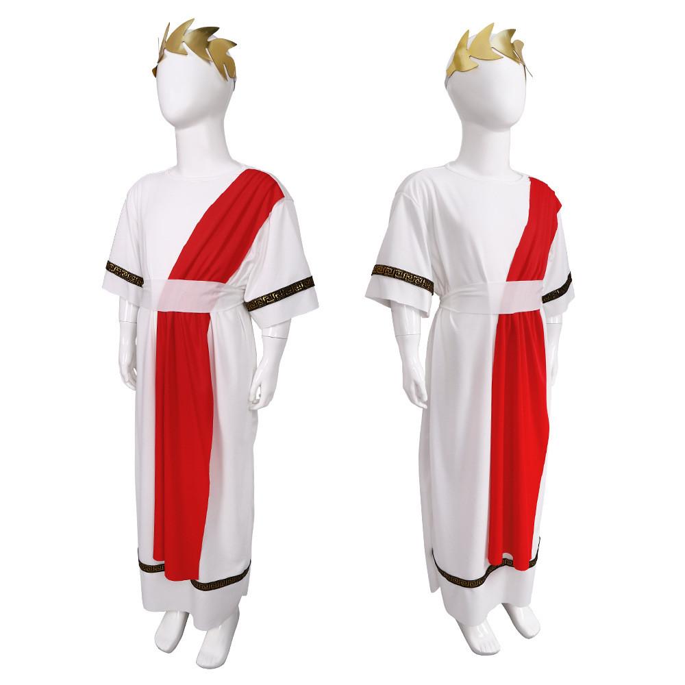 

Greece Ancient Kids Polyester Cosplay Set Halloween Masquerade Performance Theme Men