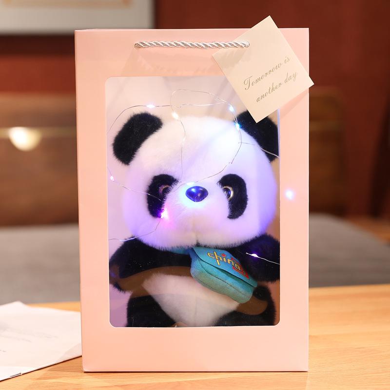 Plyšová bábika Panda s kvetinou – Darček na Deň detí pre chlapcov a dievčatá