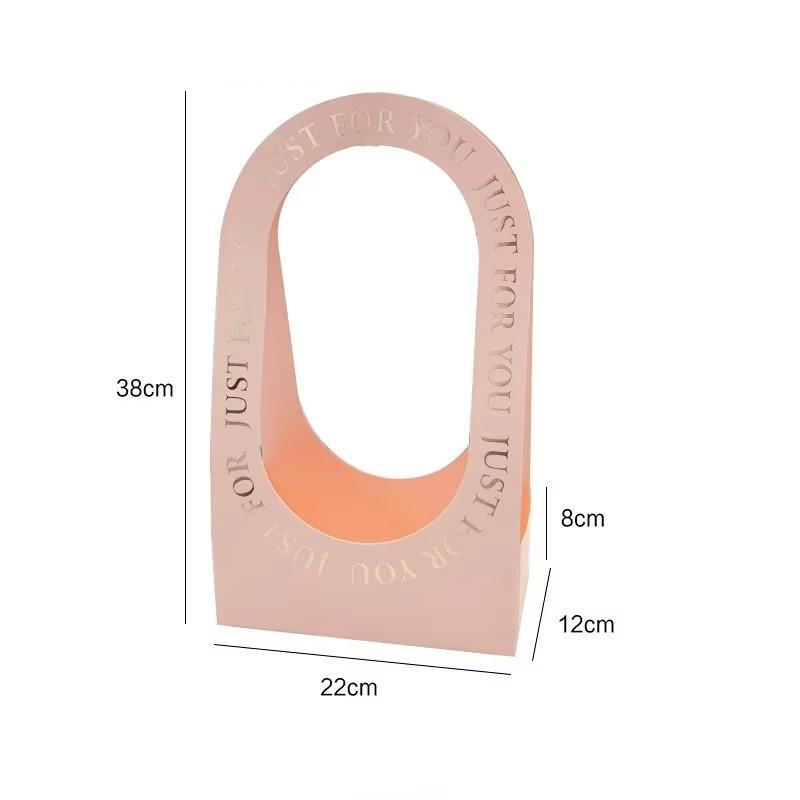 1/4/8/16PCS Foldable Carton Flower Basket Handheld Bouquet Gift Bag Valentine's Day Flower Packaging Wedding Party Decoration