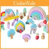 Childrens Wooden Rainbow Block Set For Early Education Color Recognition And Creative Play