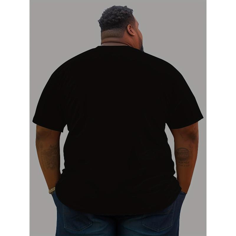 Europäische Größen Herren Sommer Trend T-Shirt, T-Shirt im künstlerischen Stil, Lässiges und bequemes Herren-T-Shirt, GROSSE GRÖSSEN