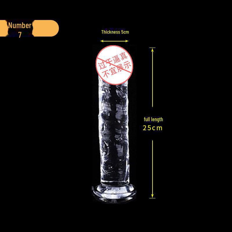 Dildo de cristal transparent Yongai - Jucărie sexuală realistă pentru adulți pentru femei
