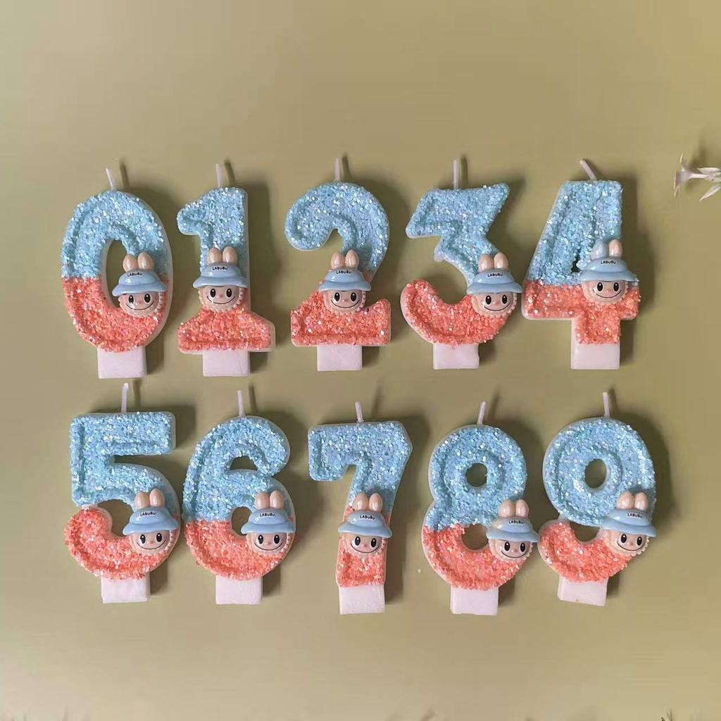 Creative Handmade Digital Candle Birthday Cake for Party Birthday, Cute Candle Accessories for Children's Birthday Celebration