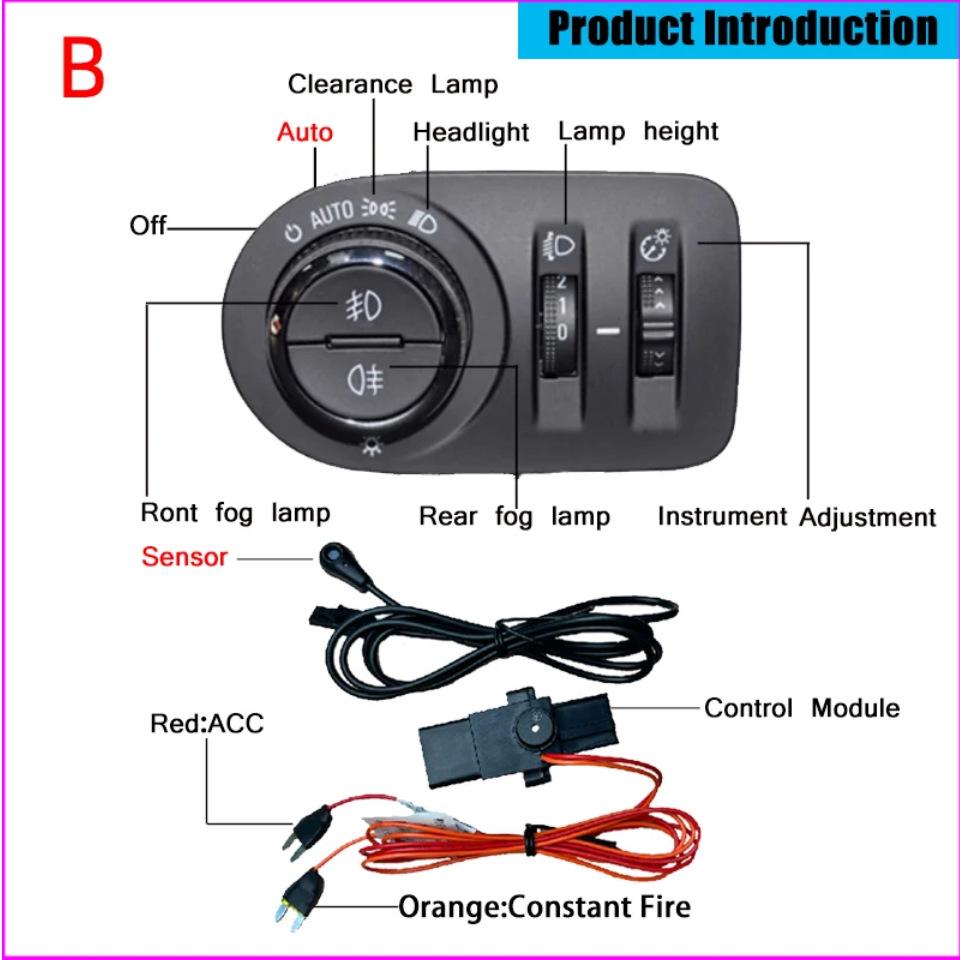 

Аксессуары для автоматического переключателя фар Chevrolet Cruze & Aveo Trax