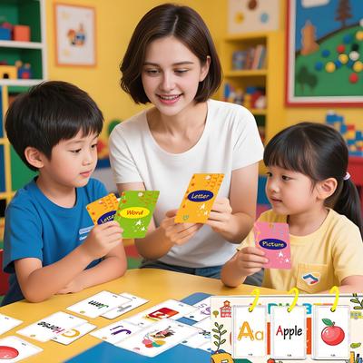 CVC Word Game Pocket Chart Phonics Flash Card Kindergarten Preschool CVC Word Builder Reading Spelling Letter Number Learning Educational Flip Chart