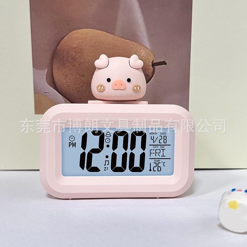 Alarm Clock Student Bedside Simple Creative Electronic Clock Multifunctional Hour Clock Dormitory Alarm Snooze Clock