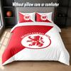 Middlesbrough FC Design Bed Bedding Set 1 Duvet Cover + 2 Pillowcases Soft Breathable Household Bed Linens