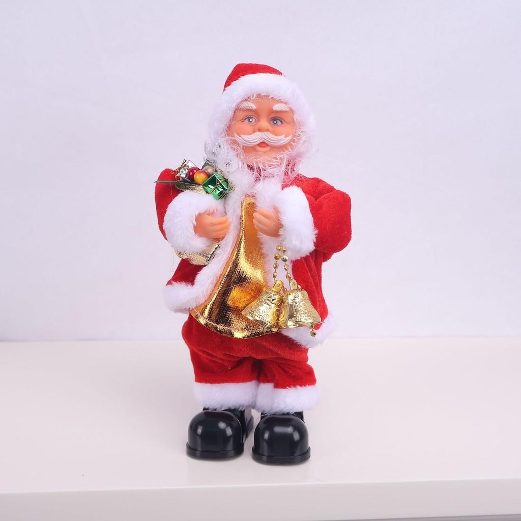 Claus Christmas Santa Toy With Music Playing Guitar Saxophone For Festive Decor