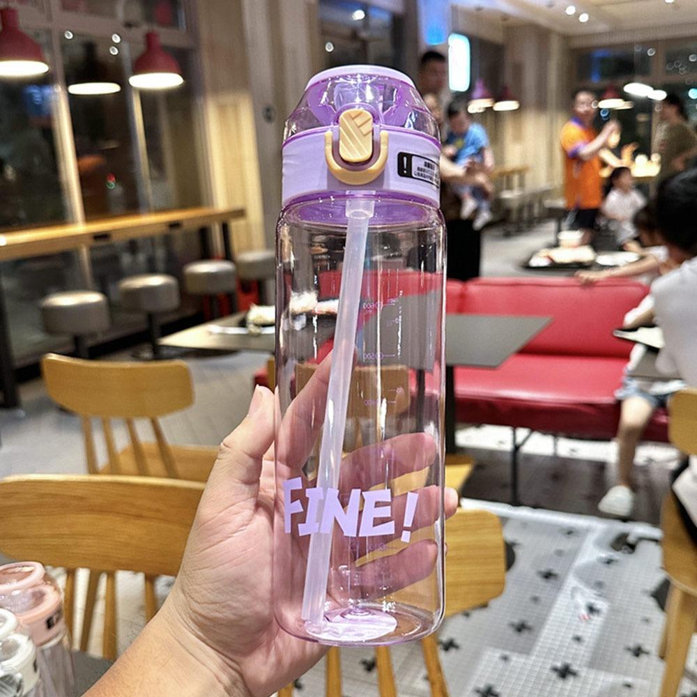 

800 мл Герметичная летняя бутылка для воды Большая емкость Питьевой чайник Спортивный стакан для воды На открытом воздухе фиолетовый