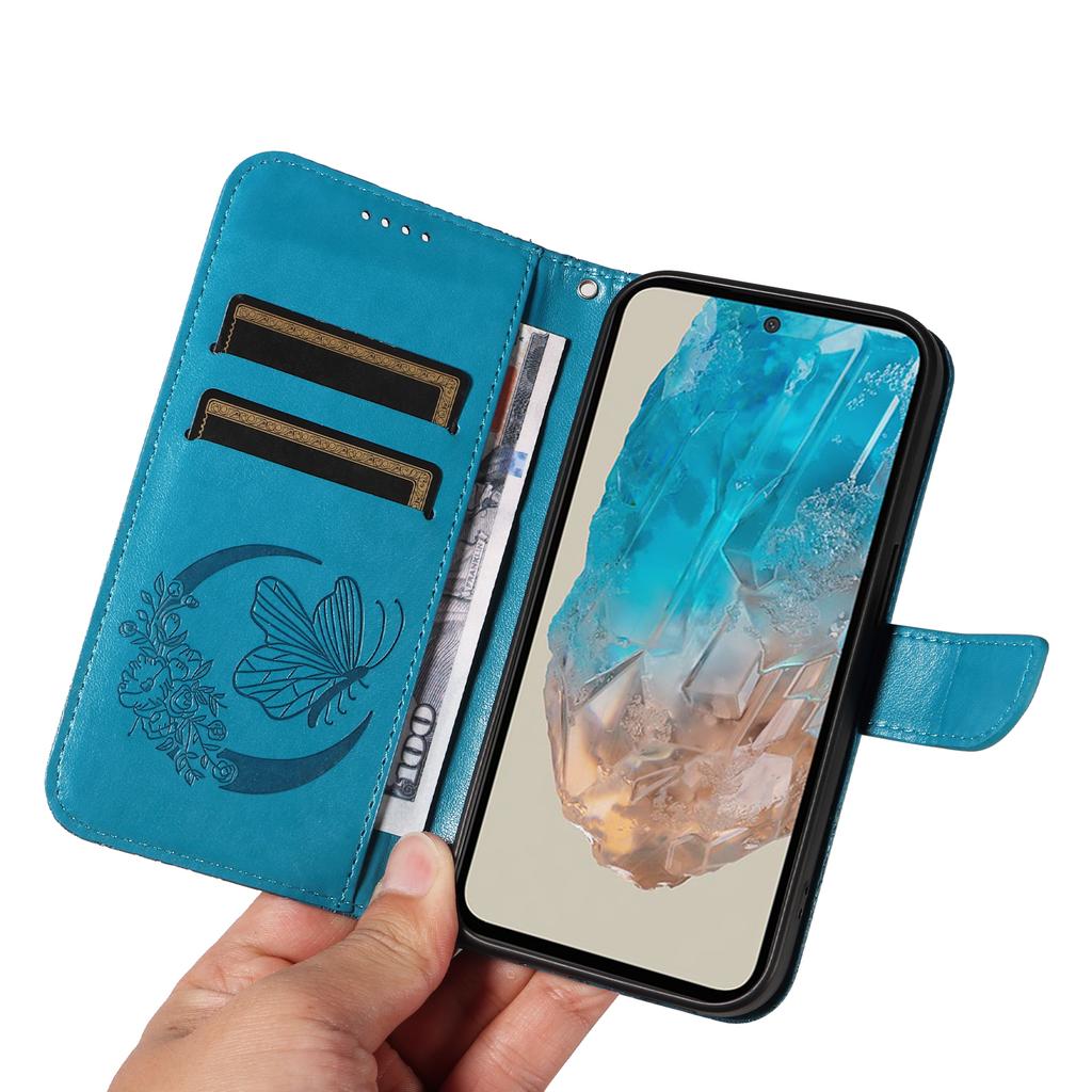 Für Samsung Galaxy M35 5G Hülle Schmetterlingsdesign Klappbare Leder Handyhülle